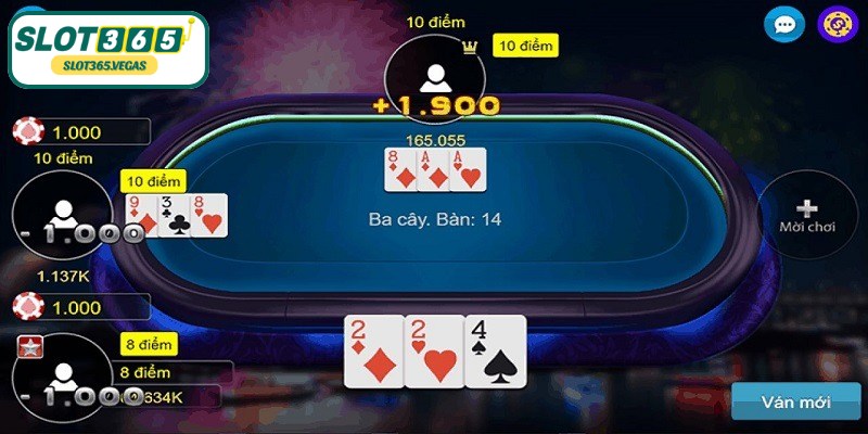 Sau khi tính điểm, tất cả người chơi sẽ lật bài để so sánh