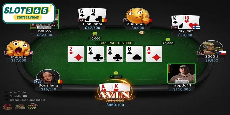 Giai đoạn flop, turn trong cách chơi Poker - Texas rất hấp dẫn bet thủ